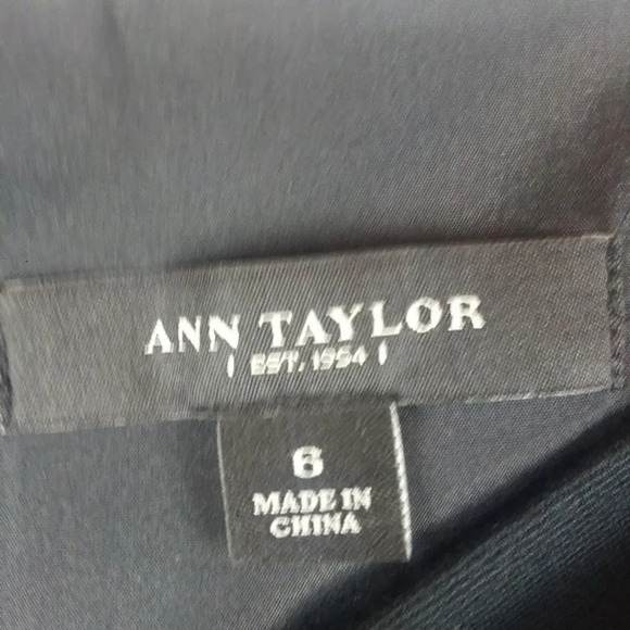 ANN TAYLOR | Black White Lace Print Fringed Skirt 6 - Picture 3 of 5